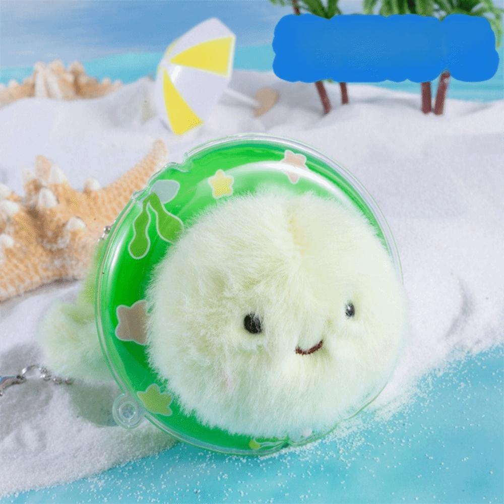 Soft Fluffy Sea Turtle Keyring Kawaii Dolphin Plush Doll Ocean Animal Plush Keychain  Children
