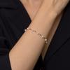JUDY AND PAUL Olivia Pearl and Rainbow Gemstone Rose Gold Bracelet