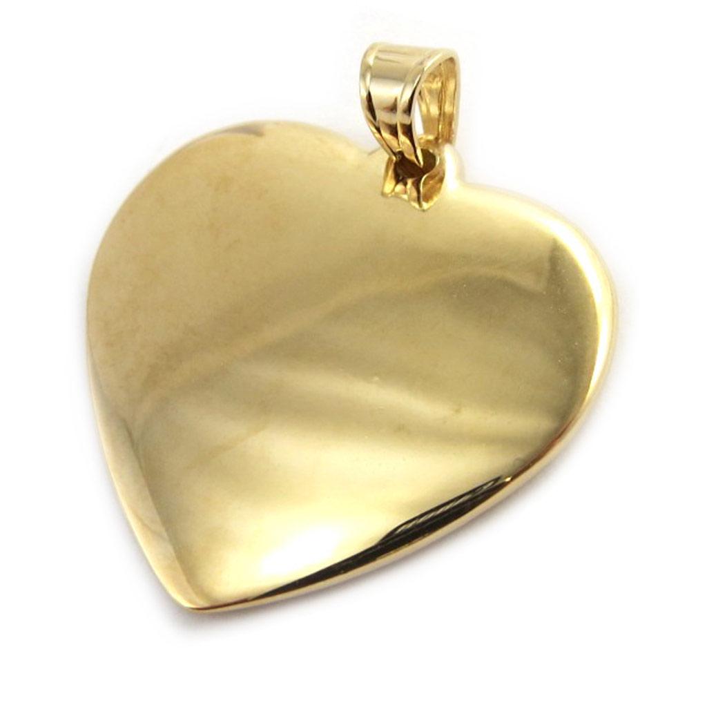 Les Trésors De Lily [M8737] - Gold Plated 'Heart' Pendant - 28x22 Mm