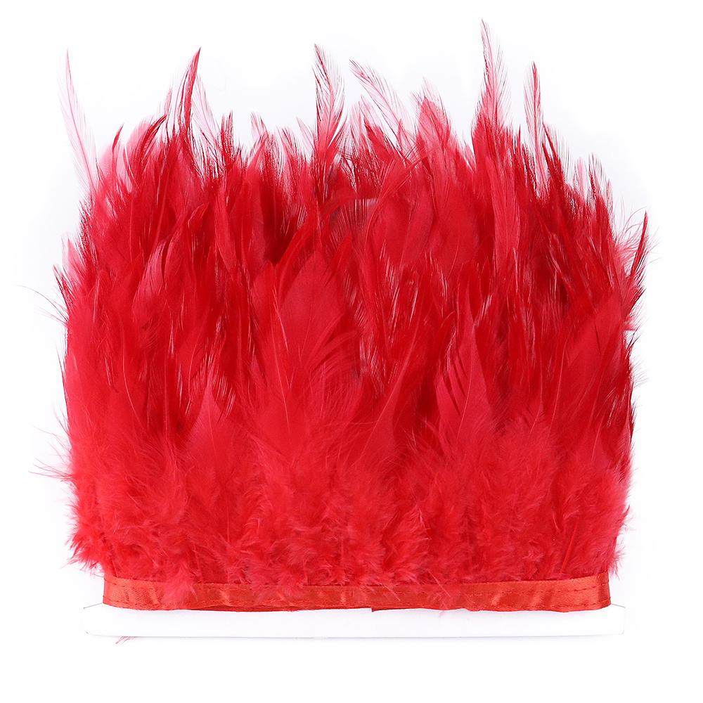 Feather4-6inch High Quality Chicken Feathers Trim Fringe 1meter Mint Green Rooster Feather Ribbon  Wedding Dress Creative Crafts Plumes