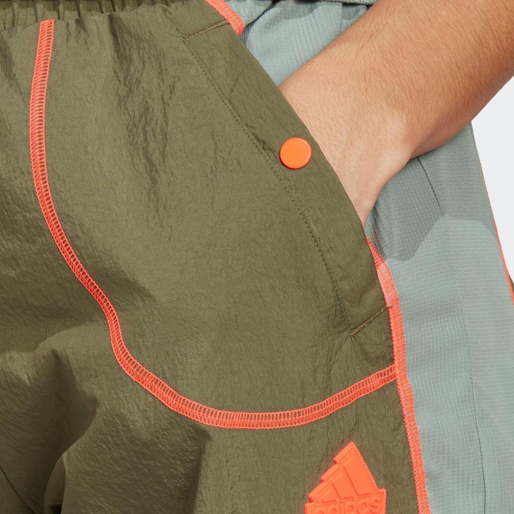 Adidas Lift Your Mind Low-Rise Color Block Retro Sports Casual Pants Women Bottoms Rock-Olive-Green IP3738