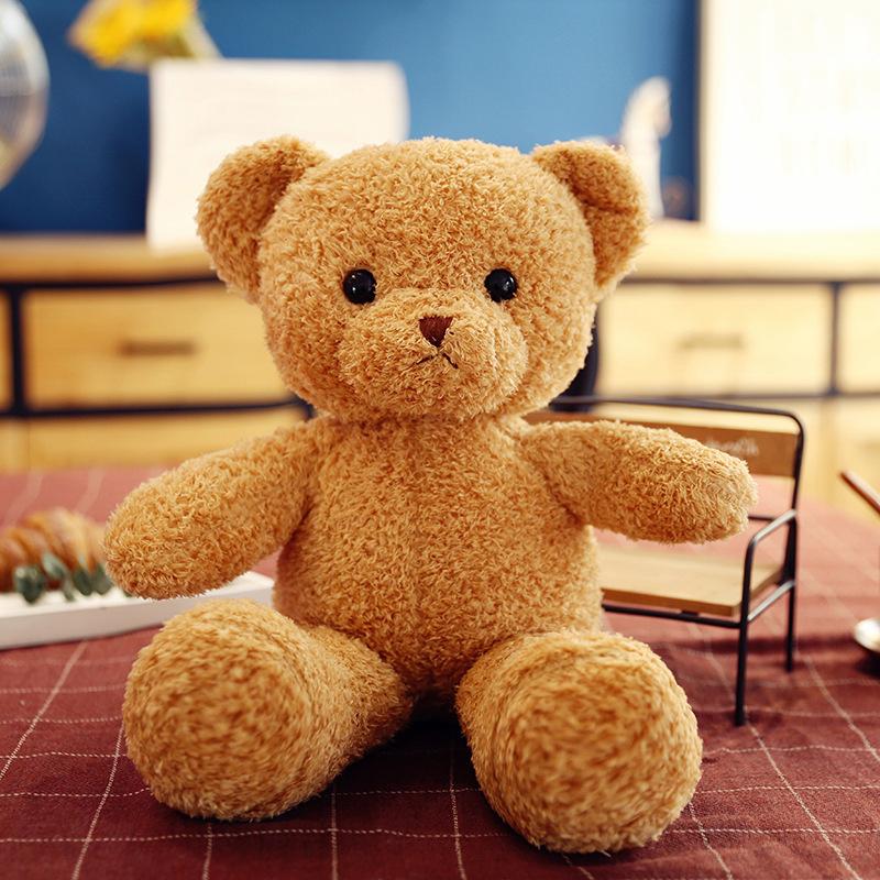 

30 см Плюшевая игрушка ручной работы Милый плюшевый мишка с меняющейся одеждой Набитый маленький коричневый мишка Мягкая плюшевая кукла Детские рождественские подарки