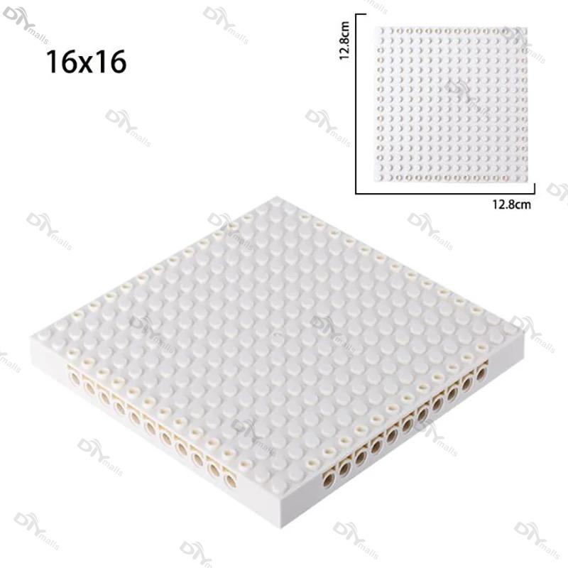 1/2/3/4Pcs 16X16 Dots Building Blocks Baseplate 65803 Black/White Splice Bricks Diy Combination Moc Hole Connect Parts 2780 Pins