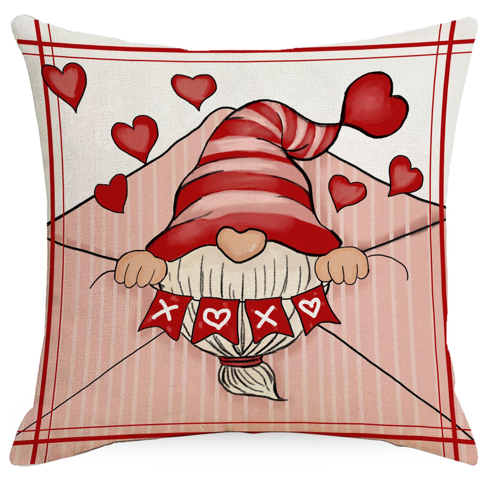 

Наволочка Подушка Красный Принт Любовь Буква Лен Подушка Автомобильная Диванная Наволочка на День Святого Валентина 45 * 45Cm without pillow core