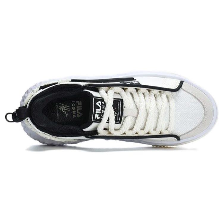 FILA Viva Synthetic Leather Lightweight Low-Top Sneakers Women sneakers White Black F12W323201FSW