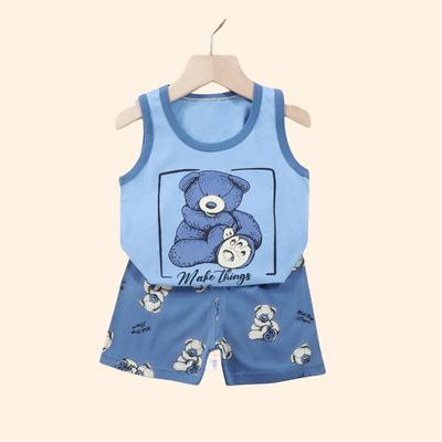 2PCS Kinder Kleidung Weste Anzug kinder Sets Sommer Baumwolle T-Shirts Shorts Jungen Mädchen Ärmellose Kinder Kleidung für baby