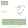 BAMOER Authentic Sterling Silver Fashion Ring Guardian Angel Ring for Women