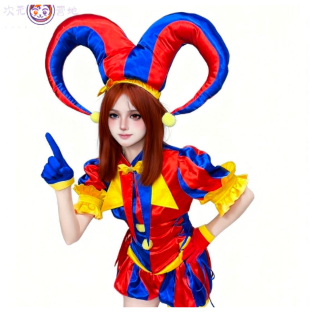 Clow Pomni Cosplay Kostuums Lolita Uniform Anime The Amazing Digital Circus Rollenspel Halloween Carnaval Feest Outfit Voor Vrouwen