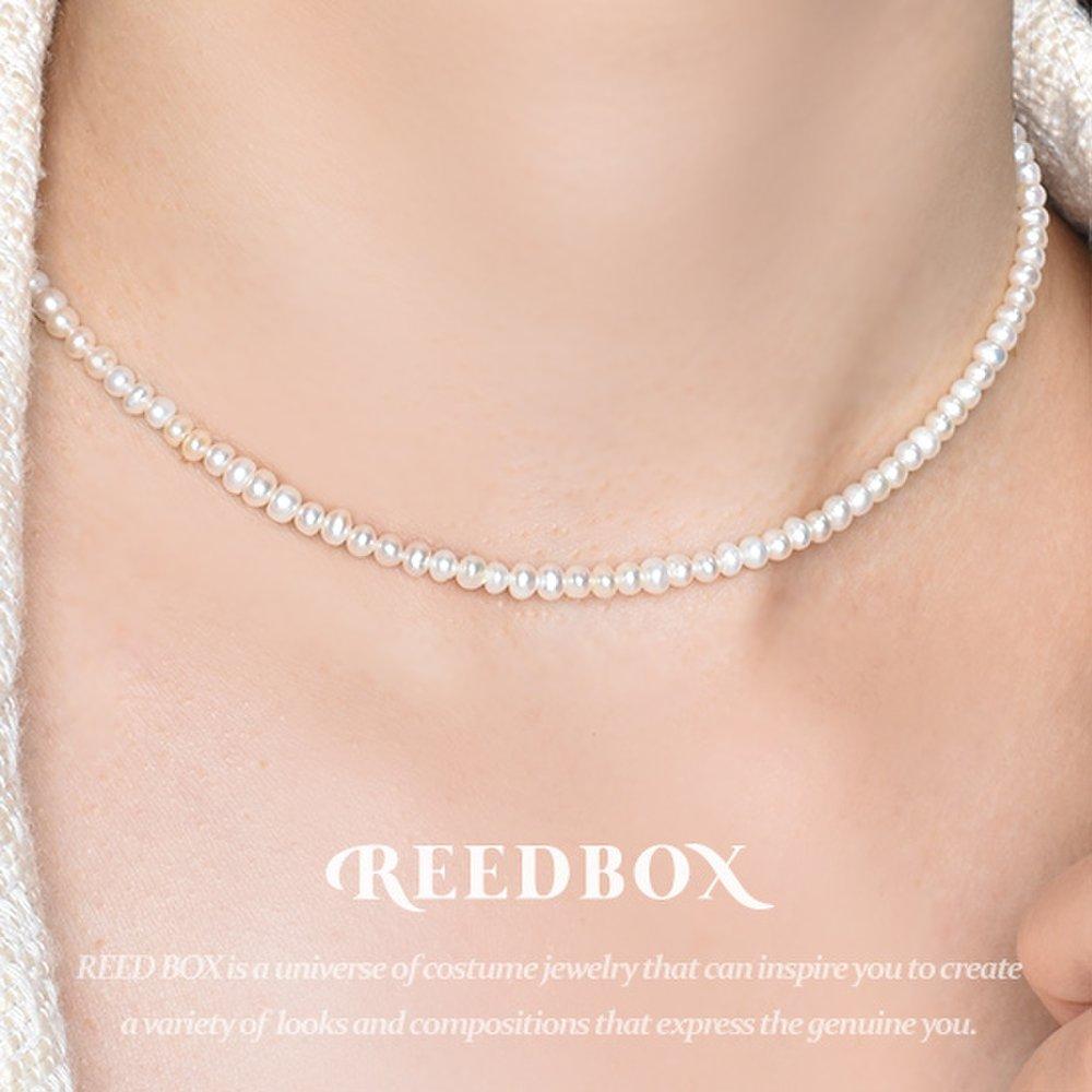 Silver 18K Gold Ultra Mini 2.5mm~3.5mm Freshwater Pearl Choker Layered Necklace