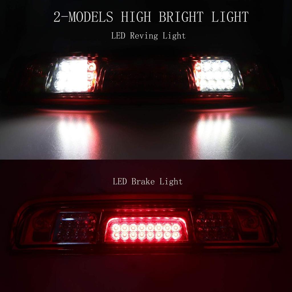 Tresound LED Third Brake Cargo Light For 2014-2018 Chevy Chevrolet Silverado & GMC Sierra 1500 2500HD 3500HD Rear High Mount Stop Lamp Red Lens