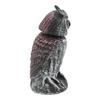 Owl Decoy Plastic Striped Small Shakeable Waterproof Vivid Shape Fake Owl Scarecrows for Courtyards