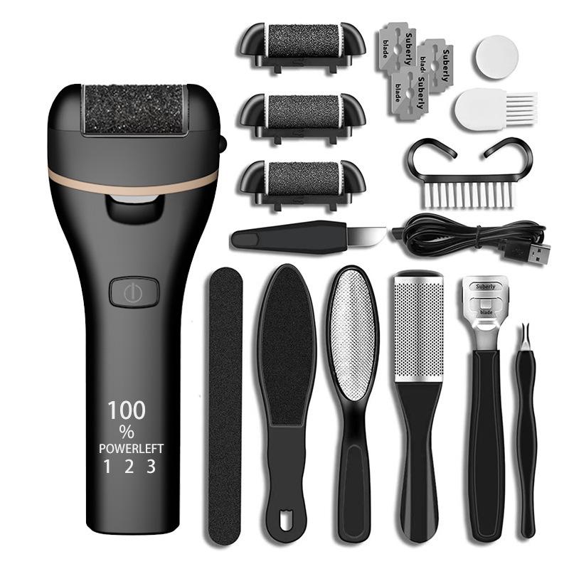 

Водонепроницаемый USB-электрический тренажер для ног: Устройство для домашнего использования для удаления омертвевшей кожи и мозолей с цифровым дисплеем.