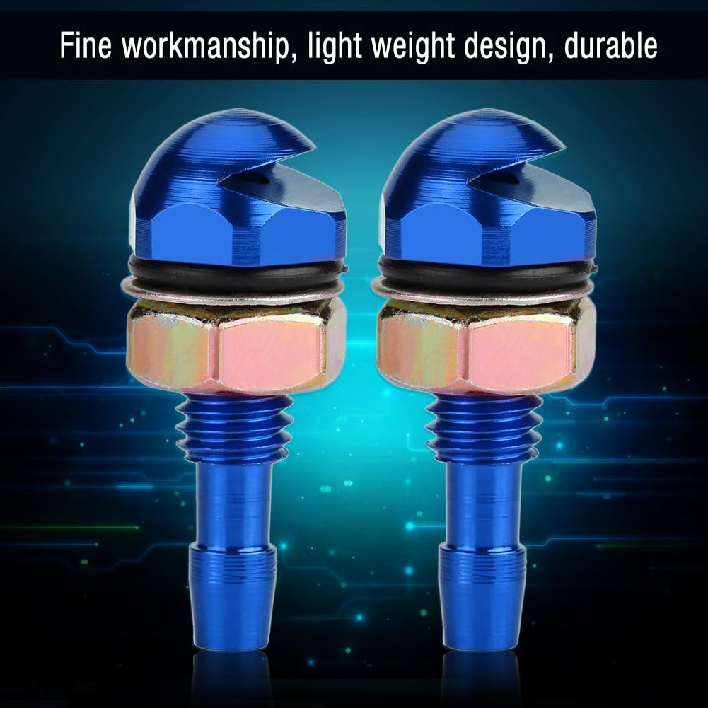 KIMISS Windshield Washer Nozzle, 2pcs Universal Aluminum Alloy Car Auto Front Windshield Sprayer Washer Nozzle(Blue) windshield washer heavy duty