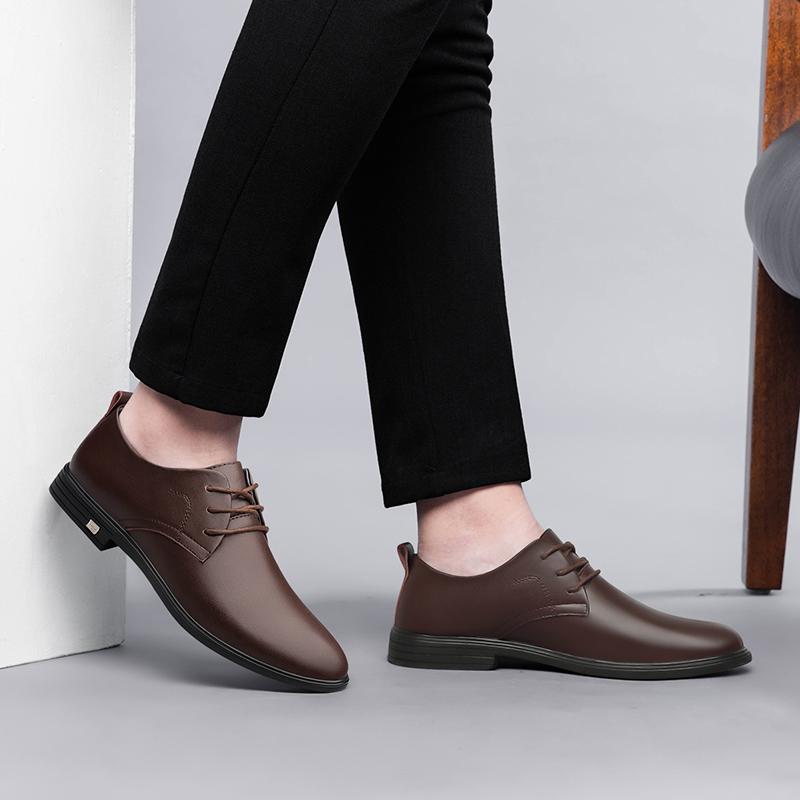 Fashion Designer Party Wedding Footwear Italian Men Genuine Leather Oxford Shoes Casual Business Flat Dress Lace Up Formal Office Shoes