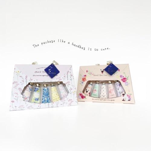 Koji Company Hand & Nail Cream (5-Pack) Gift Box Set (5 Scents) Natural Zoo Yellow 5ml x 5 Bottles (Product Number: 172724)