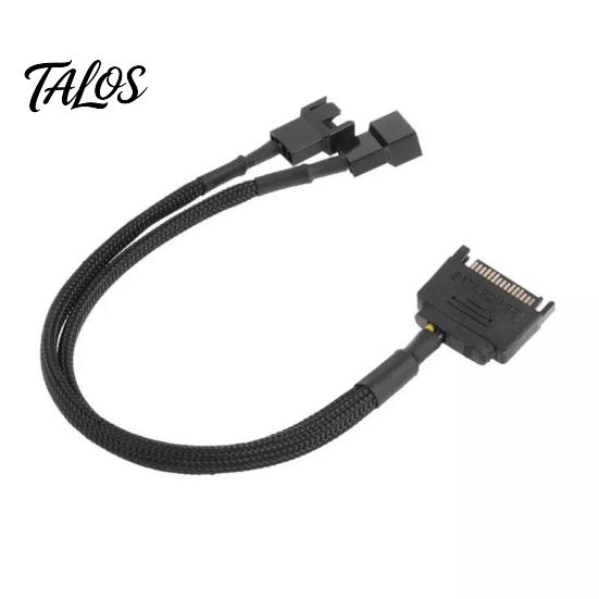 SATA 15Pin to 2 Way 3Pin 4Pin Computer Fan Power Adapter Extension Cable Wire