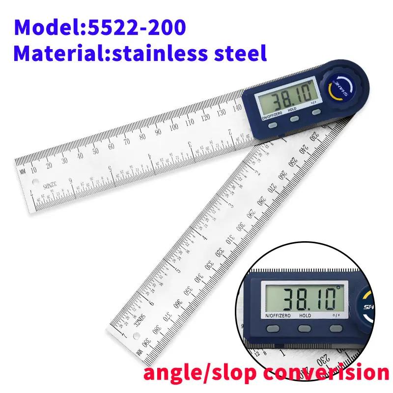 SHAHE Digital Angle Finder Protractor, Angle Finder Ruler with 7inch/200mm,Angle Measuring Tool Goniometer for Woodworking 0-200mm widen