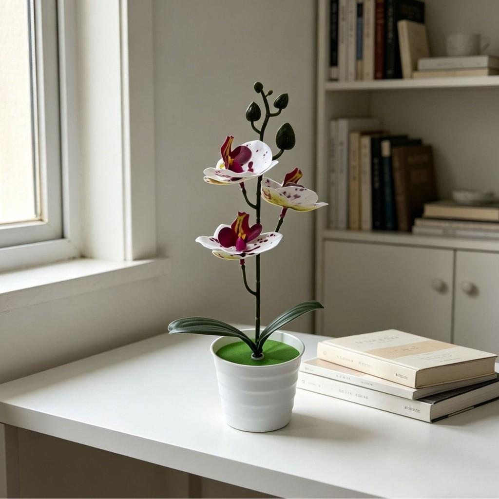 Schmetterlingsorchidee Künstliche Blume Vase Für Haus Garten Dekoration Mit Kunststoffmaterial Für Innen Außen Verwendung