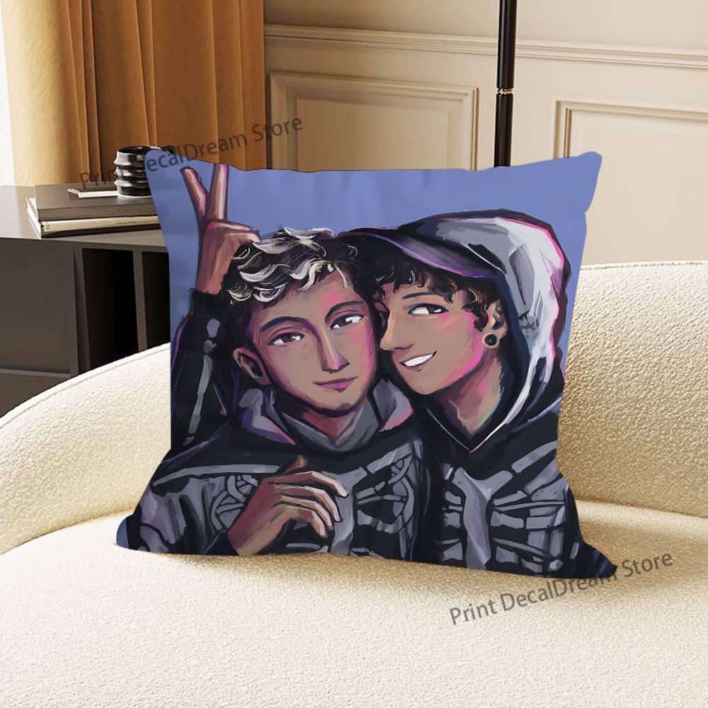 T-Tyler J-Josh J-Joseph D-Dun Printed Pillow Cover Cushion Case Simple Sofa Pillow Case No Pillow Core