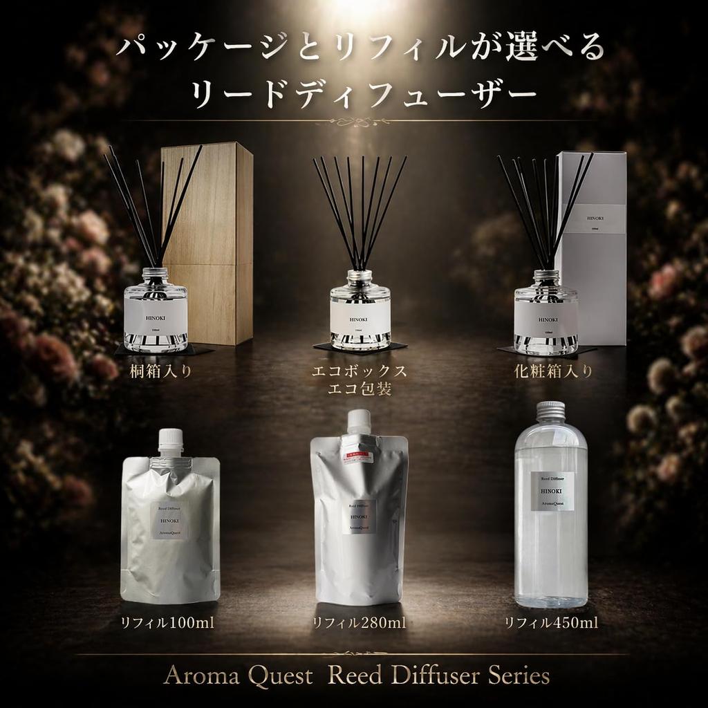 AromaQuest Reed Floral Soap Made in Japan Diffuser, Scent, Label-Free, 150ml,