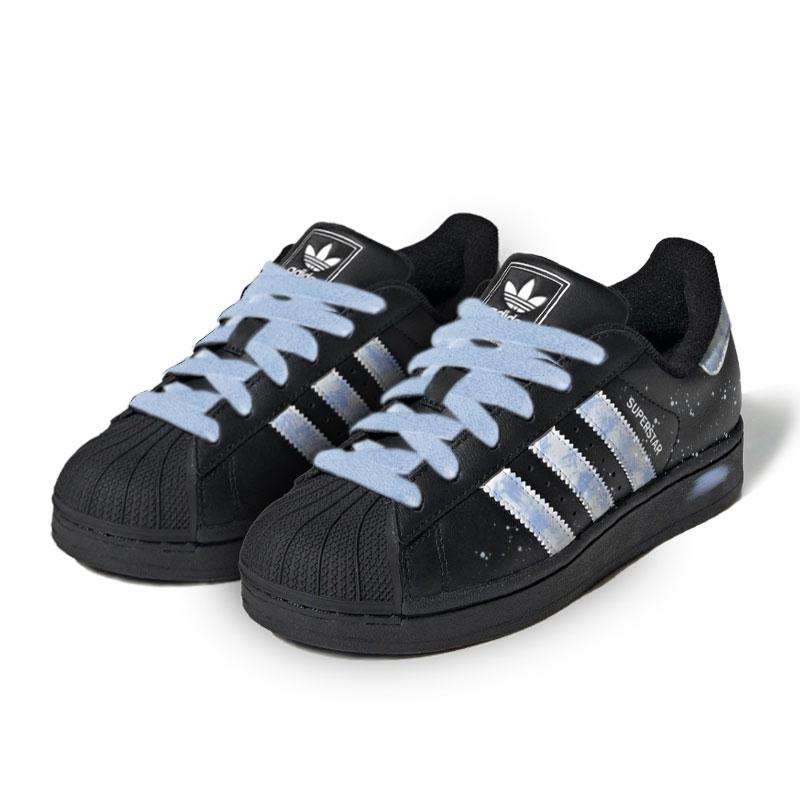Adidas Originals Superstar 2 Ink Dyed Blue Silk Abrasion Resistant, Lightweight, Balanced Low top Skateboard Shoes JI0079(Team1267-)