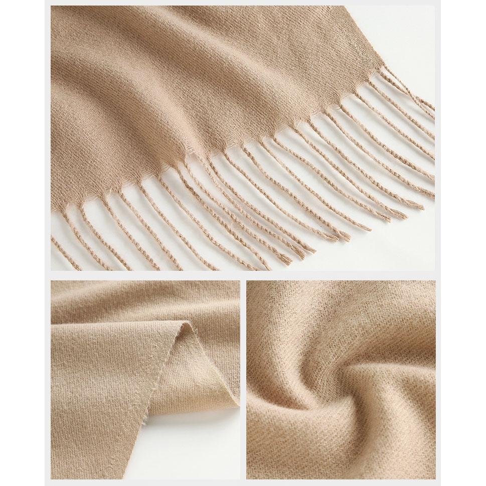 2021 outono inverno nova cor sólida imitação cachecol de caxemira médio longo quente doce moda borla cachecol
