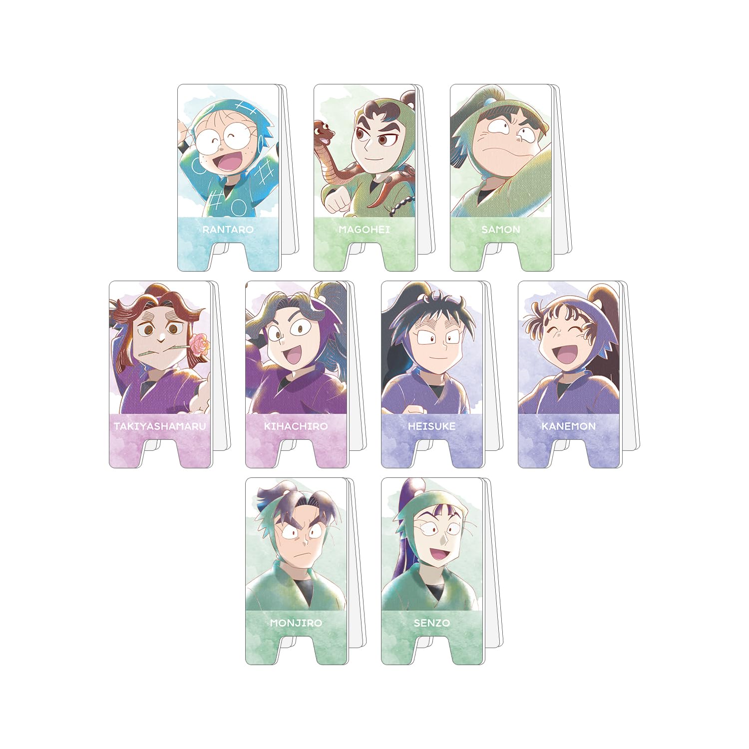 

Nintama Rantaro Trading Ani Art aqua label 2nd Edition Acrylic Signboard-Style Memo Stand ver.A 9-Piece Box