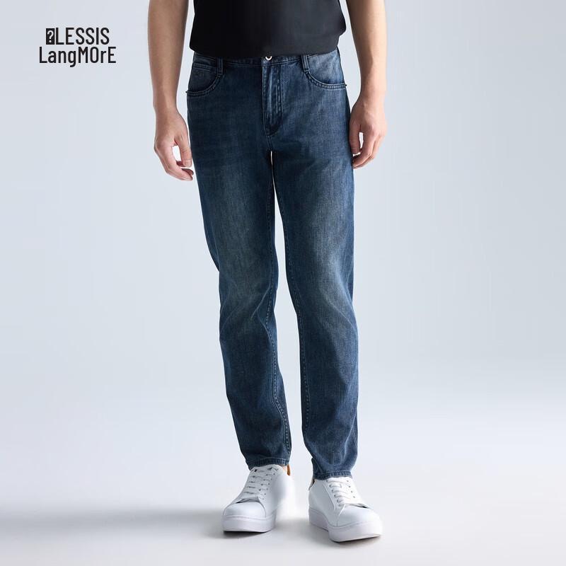 

Lilang Men s All-Way Stretch Easy-Care Cropped Jeans 32 (175/82A)