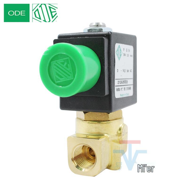 Italy ODE 212A2KB25 Brass Normally Closed Threaded Solenoid Valve, AC220V, Two-Position, Two-Way