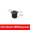 4/8pc Black Square/Round Plastic Pipe Plugs Furniture Leg Feet With M6 M8 M10 Nut Hole Tube Blanking End Inserts Caps Pipe Cover