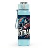 1PC American Football Sport Print 750ml Color Plastic Sports Water Bottle Leakproof Flip Straw Lid Suitable for Sports Office Home Use