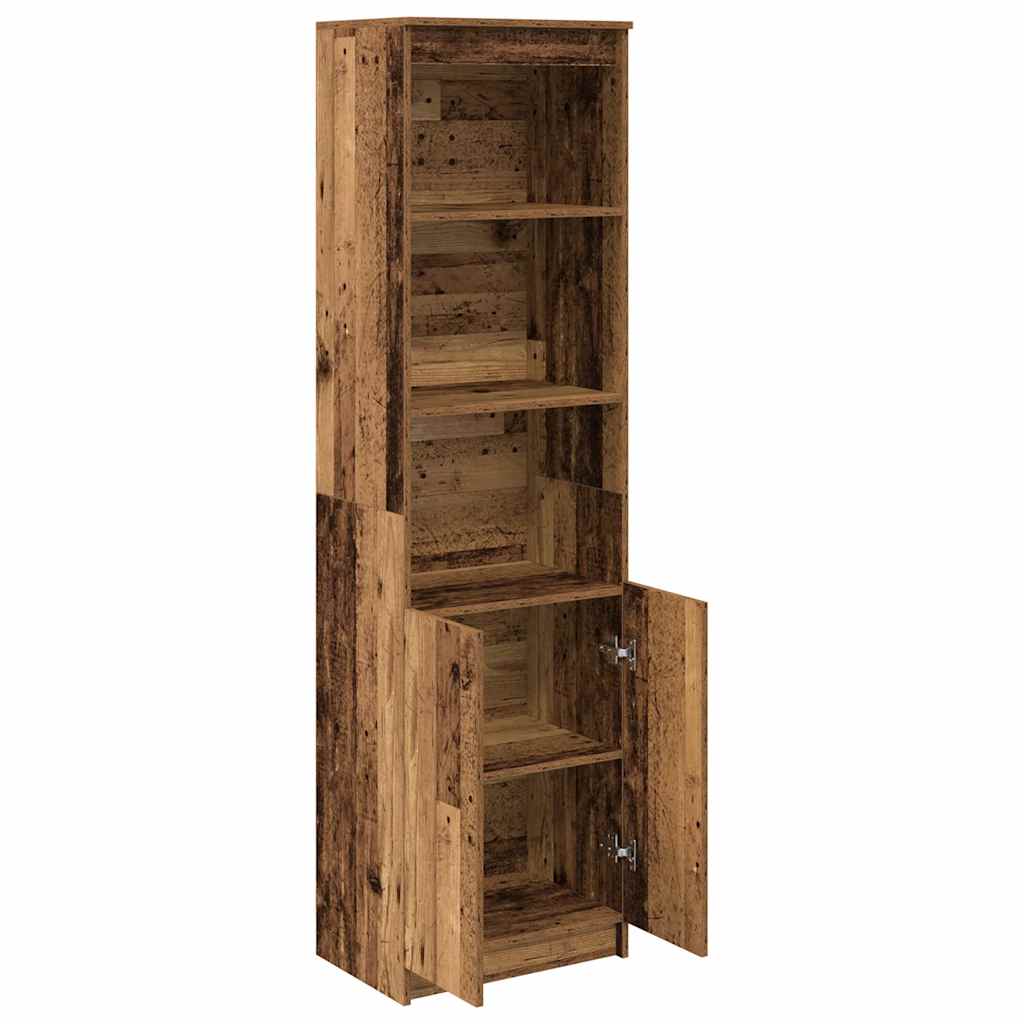 Highboard In Rustic Wood Look 50 X 35 X 180 Cm Engineered Wood