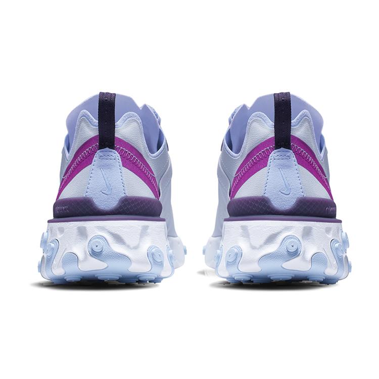 New Nike React Element 55 Football Grey Psychic Blue Women's BQ2728-008