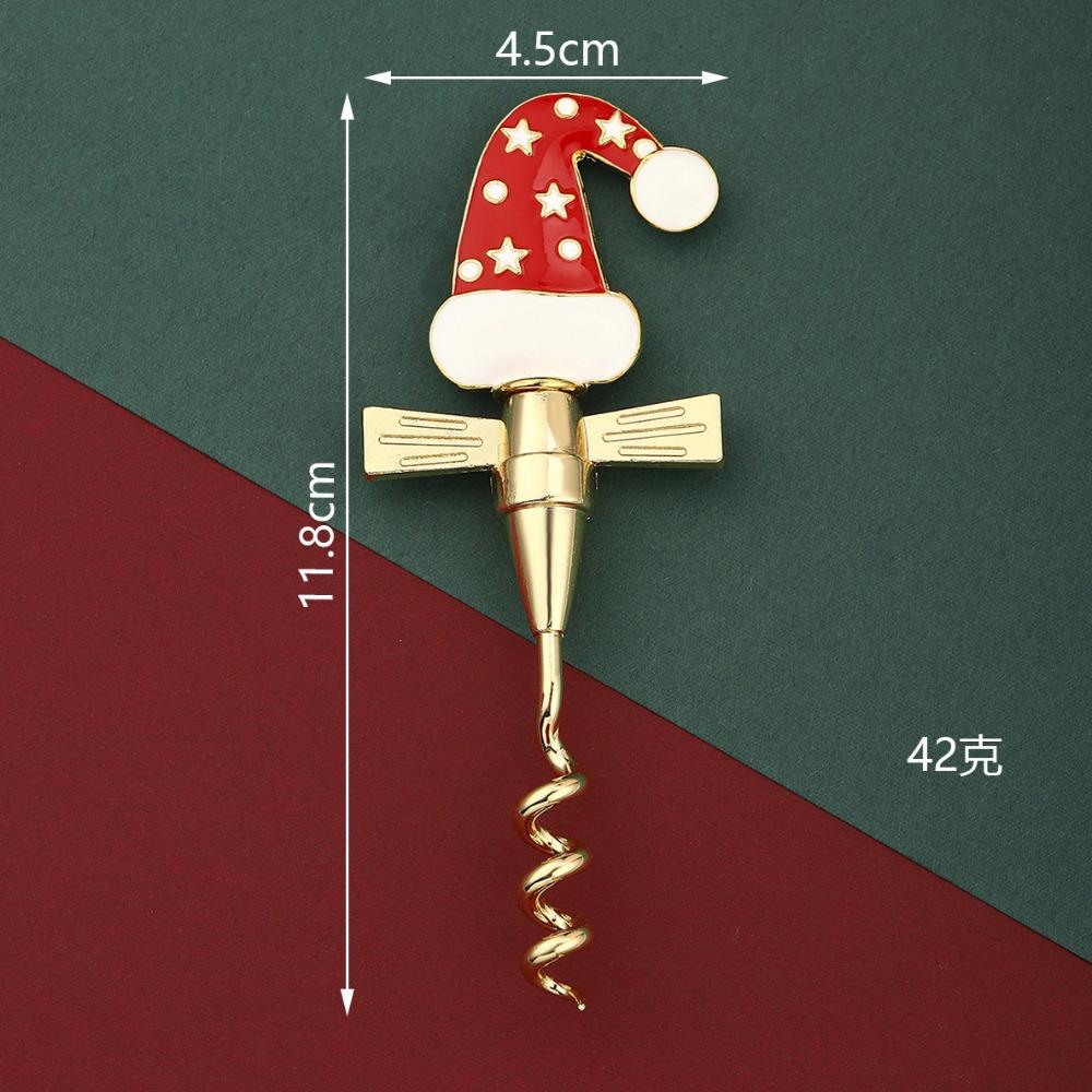 Christmas Alloy Wine Bottle Opener Bear Puppy Shape Red Pourer Xmas Kitchen Red Wine Openers Party Table Decoration Tools
