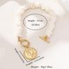 1 Fashionable and Personalized Irregular Shell Bracelet Ot Buckle Portrait Pendant Jewelry Is Suitable for Women To Wear