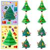 6Pack 6PCS Christmas Themed DIY Cartoon Graffiti Decal Stickers Face Replacement Child Interaction Christmas Tree Decoration