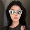 New Style Y2K Sun Glasses Fashion Trend Personalized Silver Cyberpunk Sunglasses Hip Hop Shape Eyeglasses