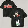 K-On! Gewaschenes T-Shirt Anime-Liebhaber Harajuku Neues Modell Oversized Vintage Locker Klassisch Unisex Streetwear Paare hohe Qualität weich