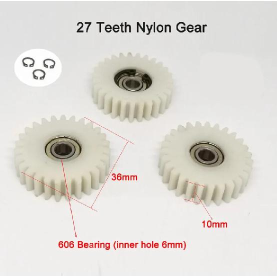 27T 28T 31T 36 Tooth Electric Car Nylon Gear for Electric Lithium Power Folding Car Motor Electric Bicycle