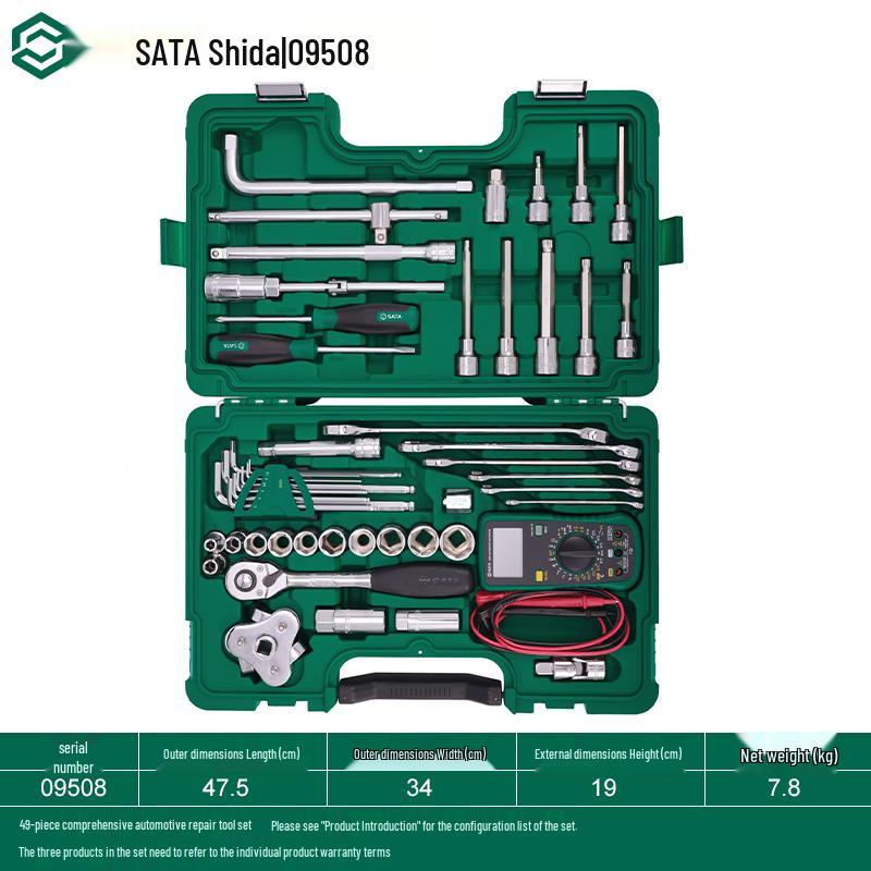 SATA Ratchet Wrench Set with Small, Medium, Large Sockets for Car Repair