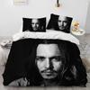 3D Printing Johnny Depp Series Comforter Bedding Set,Duvet Cover Bed Set Quilt Cover Pillowcase,king Queen Size Bedding Set Kids