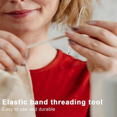 Threader Tool 2pcs Metal Hoodie String Puller Threading Tool Easy Drawstring Threader Replacement Set Sewing Accessories