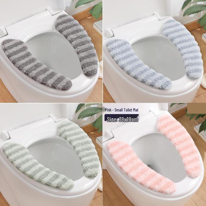 Ultra-Soft Washable Toilet Seat Cushion: Adhesive, Thickened, Universal Fit for Autumn & Winter.