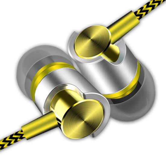 Fashion Braided Wired Volume Control Phone Stereo Sound Laptop In-ear Earphones