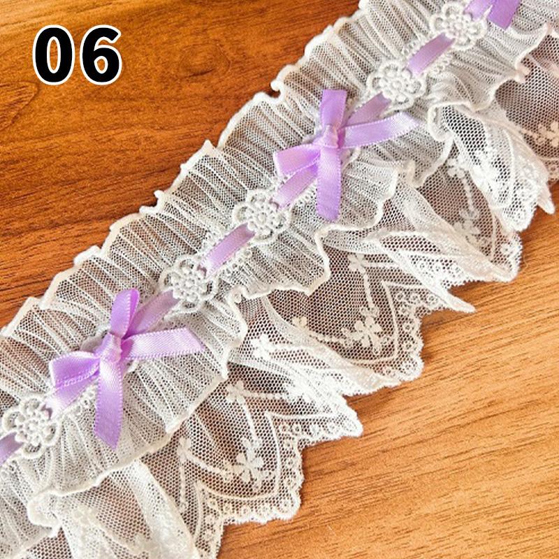 Bow Pleated Ribbon Lace Handmade Diy Decoration Baby Clothes Skirt Hem Clothing Accessories Curtains Home Decoration Accessories