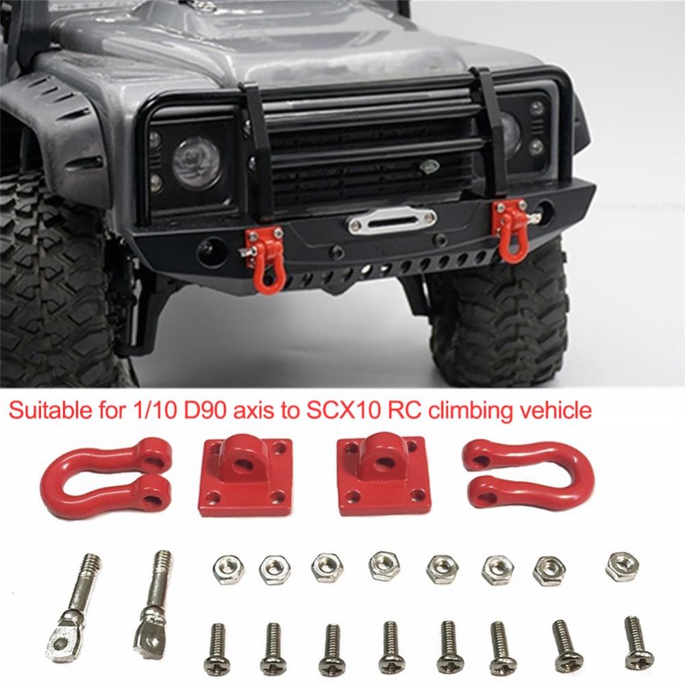 Premium Quality 2 Pcs Red Climbing Trailer Hook Buckle For 1/10 D90 Axial Scx10 Rc Cars