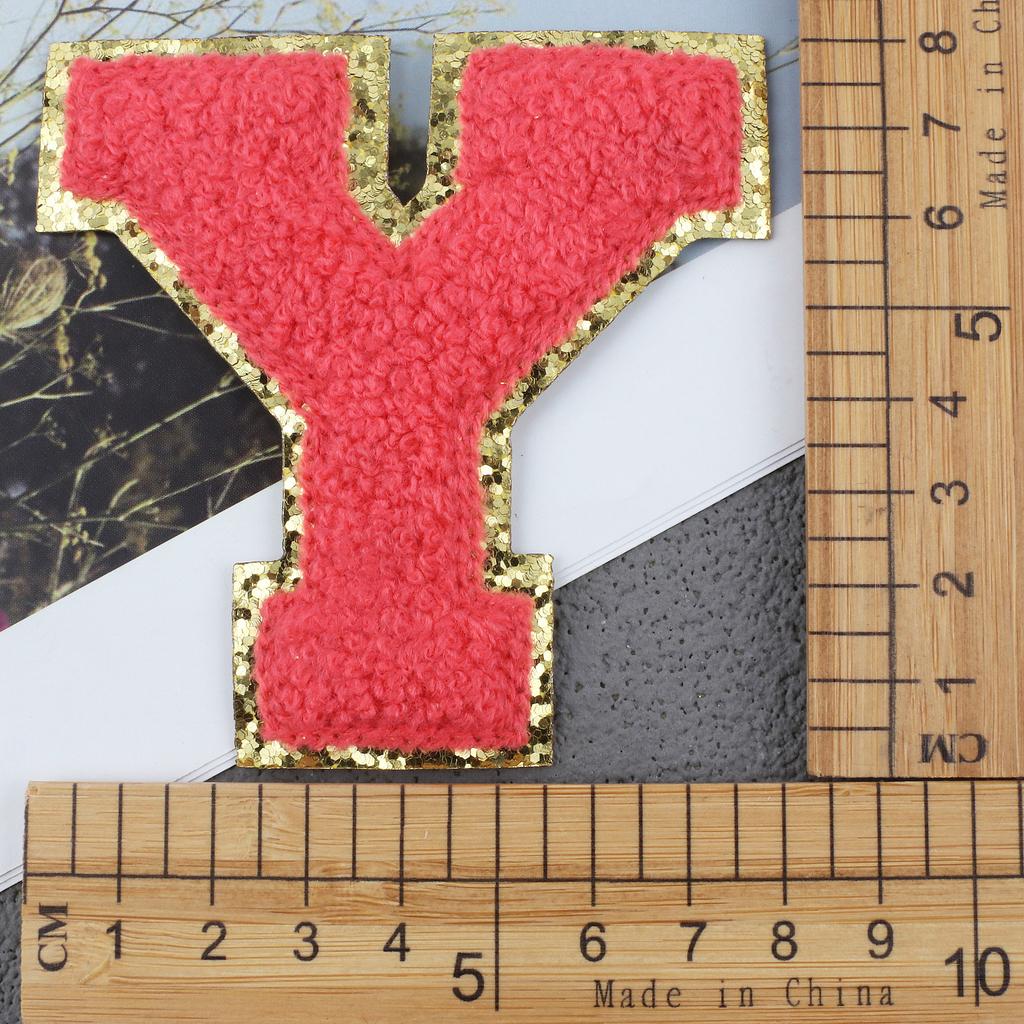 Mixed Color English Alphabet Embroidery Cloth Sticker Digital Towel Embroidery Computer Embroidery Stamp Clothes Smiley Face Patch Sticker