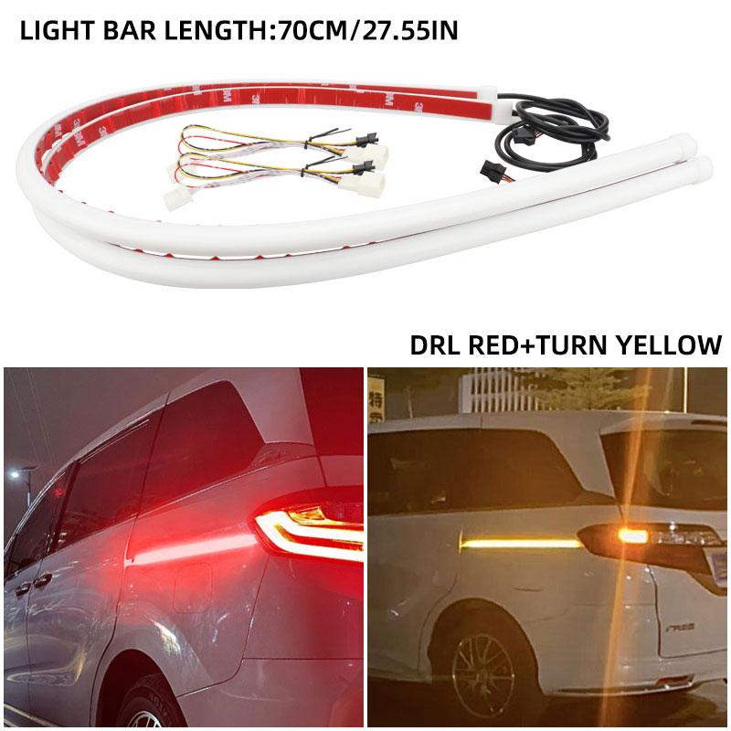 

2PCS 27inch LED Streamer Track Light For Honda ODYSSEY Dual Color Car Flowing Turn Signal Dynamic Side Marker Light 12V Auto