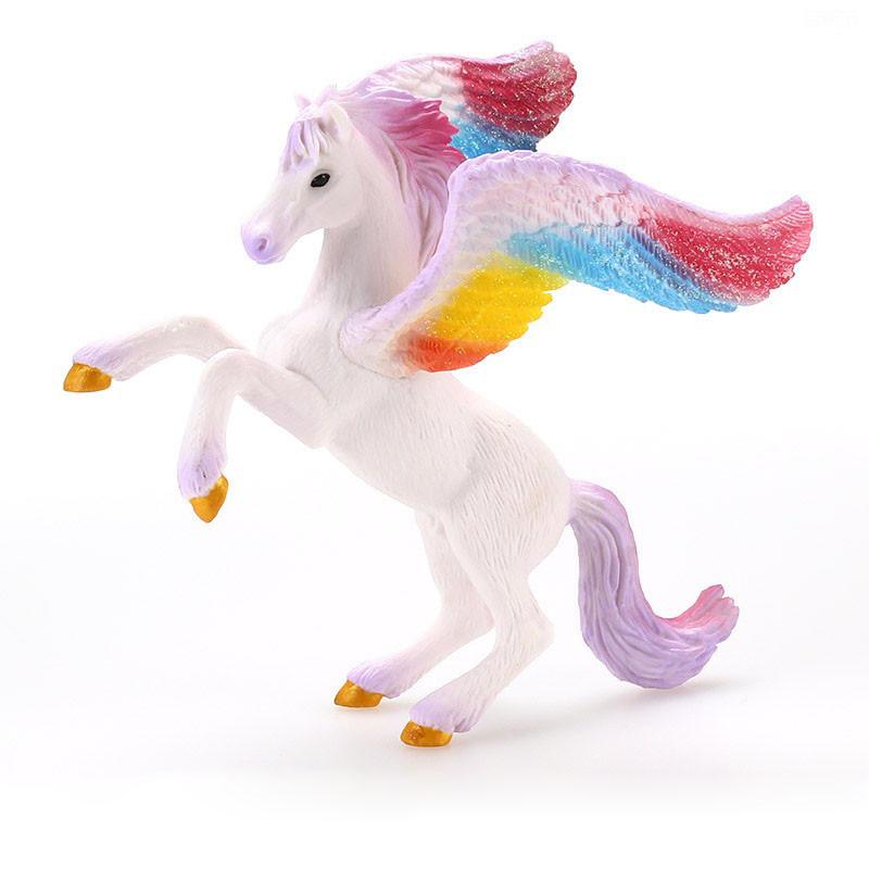 Kolorowa Zabawka Jednorożec Symulacja Mini Model Zwierzęcia Jednorożce Latający Koń Figurka Model Dzikie Figurki Zabawki Edukacyjne dla Dzieci Figurka