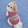 Pet Spring and Summer Striped Vest, Elastic, Puppy Sweat Vest